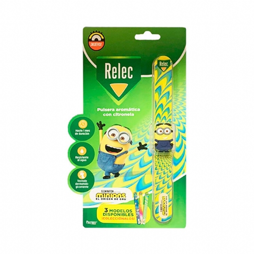 Relec pulsera aromatica (1 unidad minion estampado amarillo)