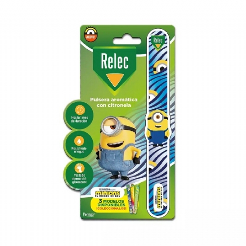 Relec pulsera aromatica (1 unidad minion estampado azul)