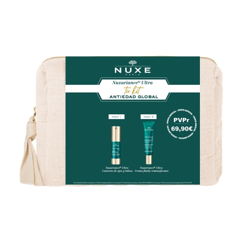 Nuxe nuxuriance ultra kit antiedad global crema fluida redensificante + contorno de ojos y labios