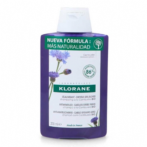 KLORANE CHAMPU REFLEJOS PLATEADOS A LA CENTAUREA (200 ML)