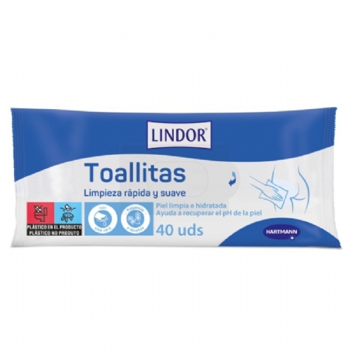 Lindor toallitas higienicas (40 toallitas)