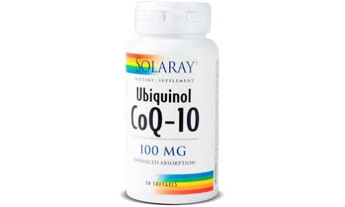 Solaray ubiquinol 100 mg + coq-10 30 perlas