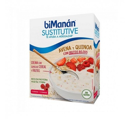 Bimanan sustitutive avena y quinoa con frutos rojos (55 g 5 sobres)