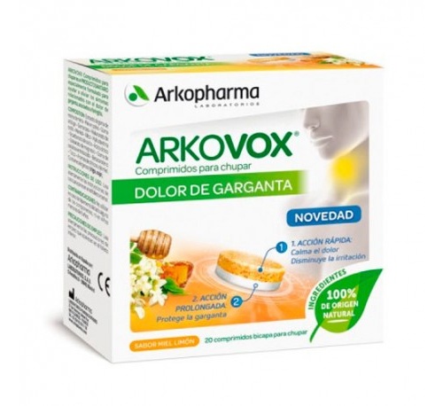 Arkovox dolor garganta 20cpr