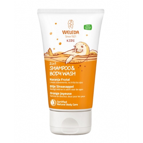 2en1 shampoo body wash naranja frutal welwda (150 ml)