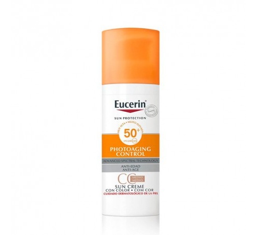 Eucerin sun protection 50+ crema rostro cc 50 ml