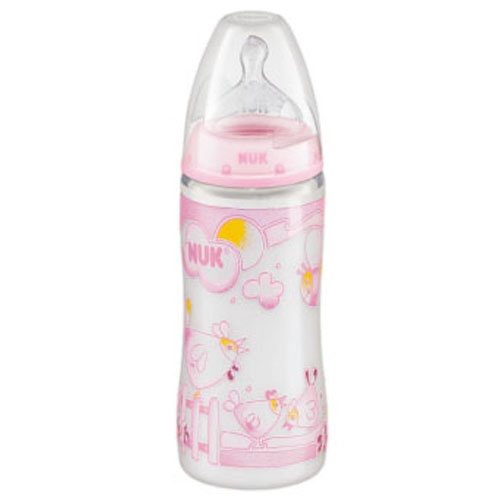 Biberon pp silicona - nuk first choice leche (300 cc t- 1 m rose)