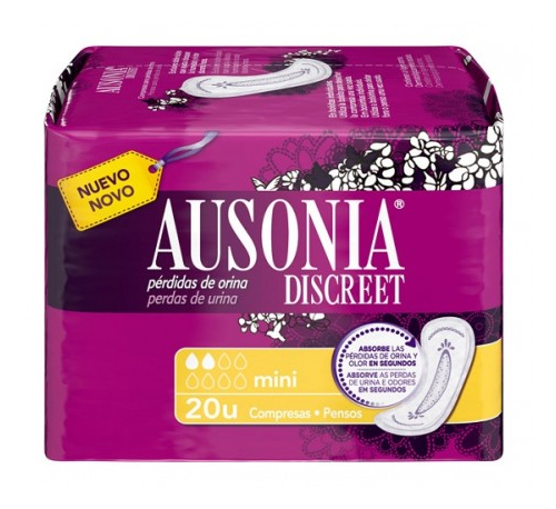 Absorb inc orina muy ligera - ausonia discreet (mini 20 u)