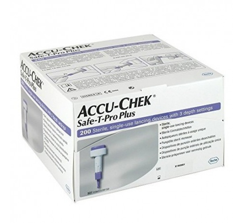 Safe t-pro plus lancetas accu-chek esteril (200 lancetas)