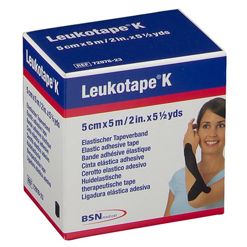 Leukotape k - vendaje neuromuscular tecnica vnm (negro 5 cm x 5cm)