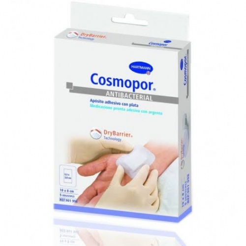 Cosmopor  antibacterial - aposito esteril (7.2  x 5 cm 5 u)