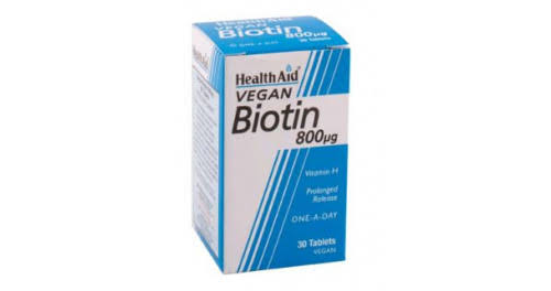 Health aid biotin 800 ug one-a-day 30 comp