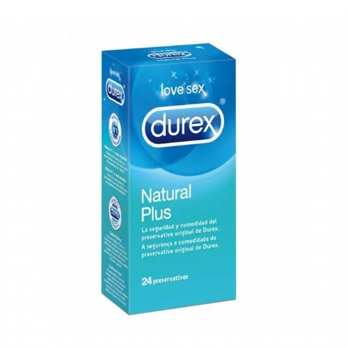 Durex natural plus - preservativos (24 u)