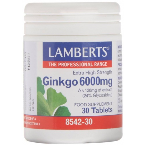 Ginkgo biloba 6000 alta potencia 120mg 30 com