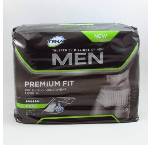 Absorbente incontinencia orina tena men protective underwear calzoncillo 12 unidades talla m - tena 