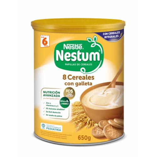 Nestle nestum papilla 8 cereales con galleta (650 g)