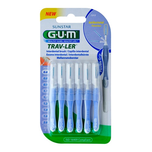 Cepillo interdental - gum 1312 trav-ler (0.6 mm 6 unidades)