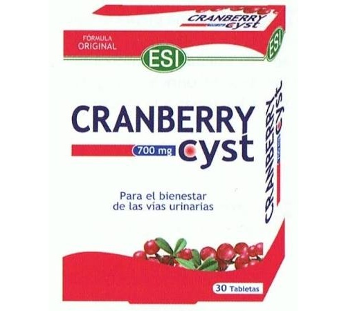 Esi cranberry cyst 700 mg 30 tabletas