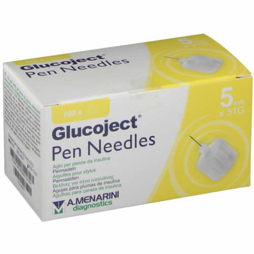 Glucoject pen needles (31 g 5 mm 100 agujas)