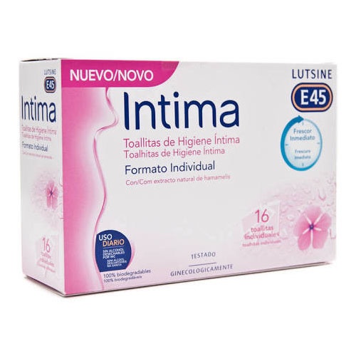 Lutsine e45 intima toallitas higiene intima (16 toallitas)