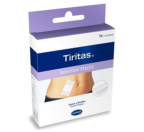 TIRITAS SENSITIVE ELASTIC - APOSITO ADHESIVO (1M X 8 CM)