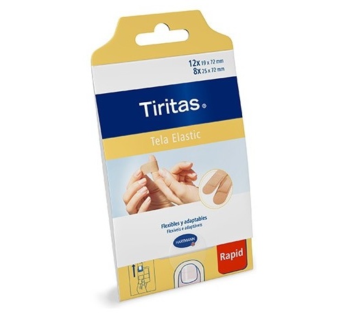 TIRITAS ELASTIC RAPID - APOSITO ADHESIVO (TEXTIL 20 U)