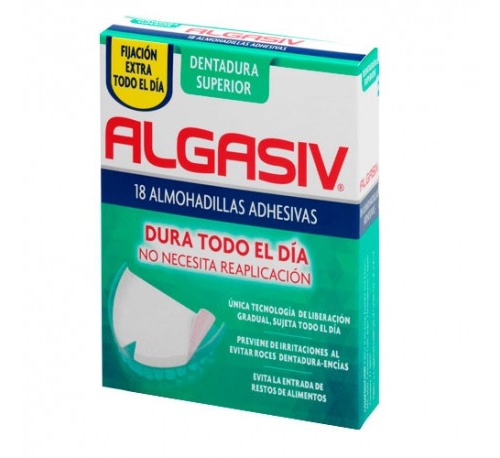 Algasiv - almohadillas adhesivas protesis (18 u superior)