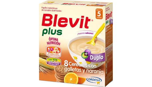 Blevit plus duplo 8 cereales naranja y galletas (600 g)