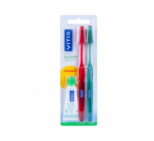 Cepillo de dientes vitis suave (duplo)