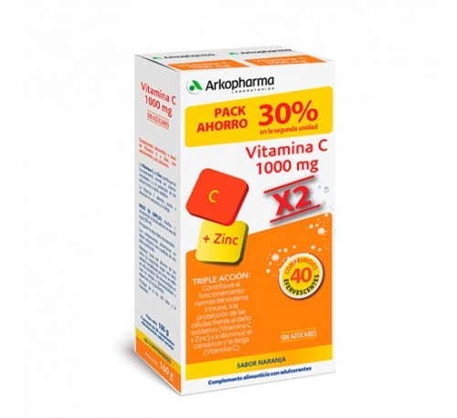 Arkoreal duplo vit c 1000mg+zn efervescent