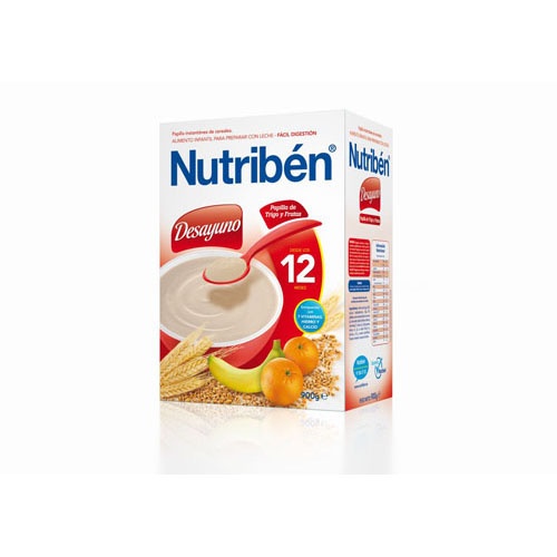 Nutriben desayuno papilla de trigo con fruta (900 g)