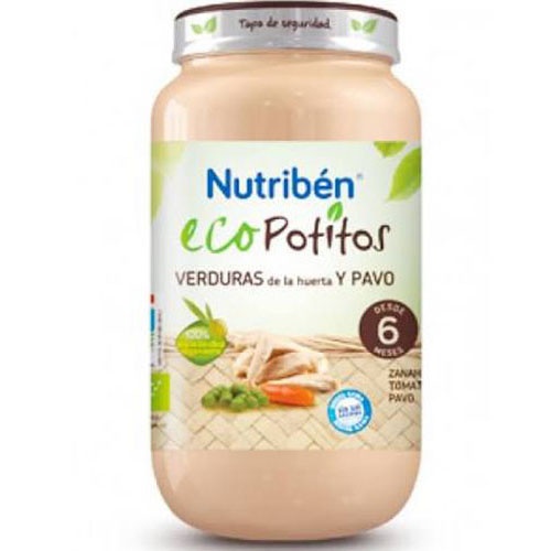 Nutriben eco seleccion verduras de huerta c pavo (potito grandote 250 g)