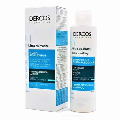 Dercos technique champu ultra calmante - cabello normal a graso (200 ml)