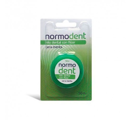 Normodent hilo dental con cera y fluor (sabor a menta 50 m)