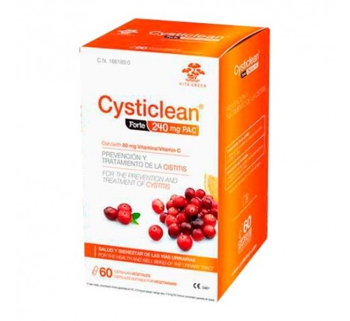 Cysticlean forte 240 mg pac (proantocianidinas) (60 capsulas)