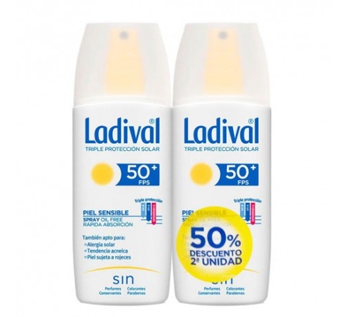 Ladival p sens spr fps50+ pack 2ªu 50%