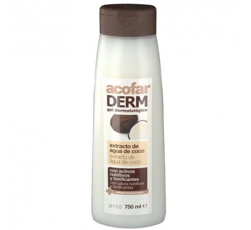 Acofarderm gel dermatologico exto agua de coco (750 ml)