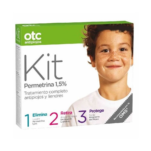 Otc antipiojos kit 1 2 3 permetrina 1.5 % (kit)