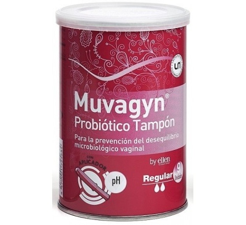 Muvagyn probiotico tampon vaginal (regular c/ aplicador 9 tampones)