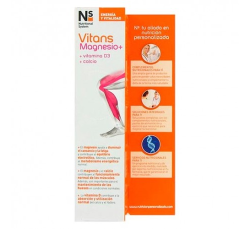 Ns vitans magnesio+ (15 comprimidos efervescentes)