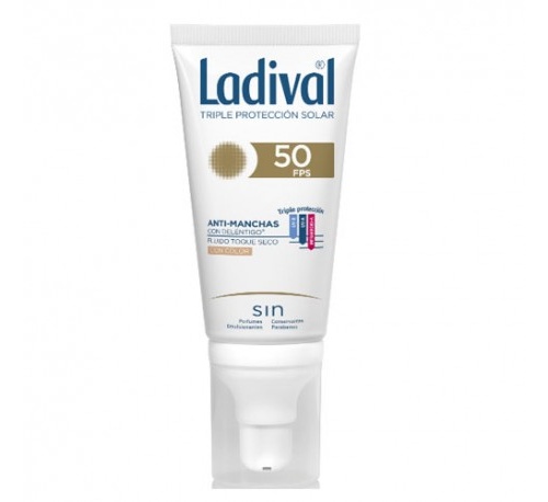 Ladival facial accion antimanchas con delentigo toque seco f (con color 50 ml)