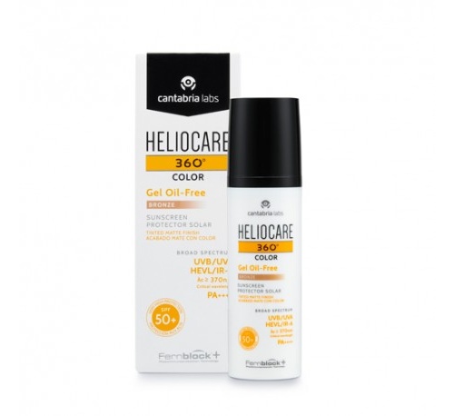 Heliocare 360º spf 50+ color gel oil-free - protector solar (bronze 50 ml)