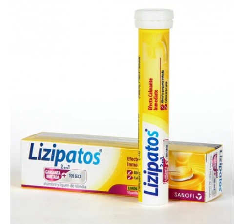 Lizipatos garganta irritada + tos seca 18 pastillas