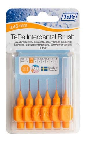 Cepillo interdental interspace 0.45 mm naranja