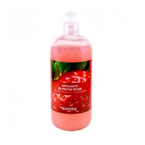 Soivre gel de baño exfoliante (1 envase 500 ml aroma frutos rojos)