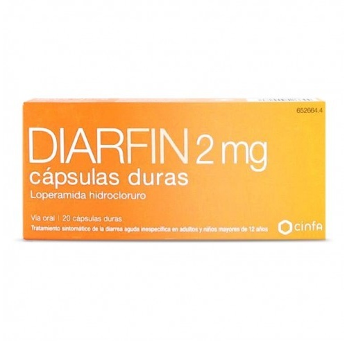 DIARFIN 2 mg CAPSULAS DURAS , 10 cápsulas