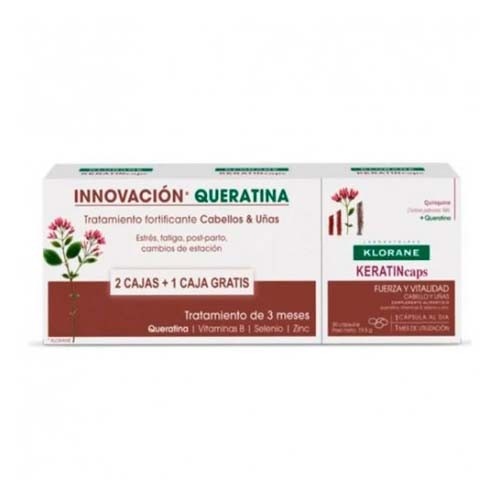 Klorane trio keratincaps (3 cajas 30 capsulas)