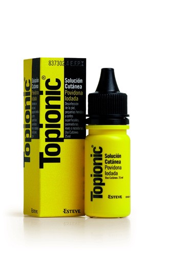 TOPIONIC 100 MG/ML SOLUCION CUTANEA, 1 frasco de 25 ml