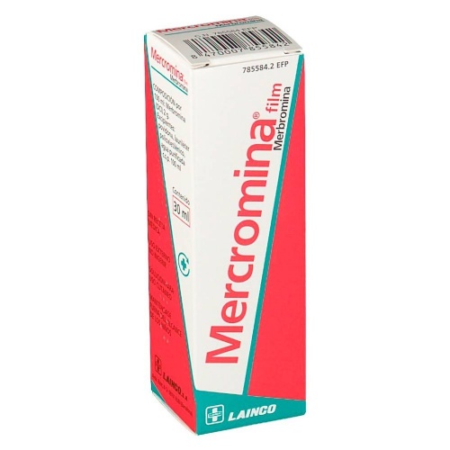 MERCROMINA FILM 20 MG/ML SOLUCIÓN CUTÁNEA, 1 frasco de 30 ml