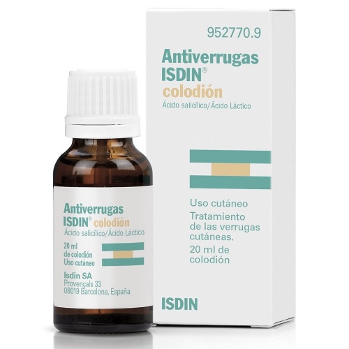 ANTIVERRUGAS ISDIN COLODION , 1 frasco de 20 ml